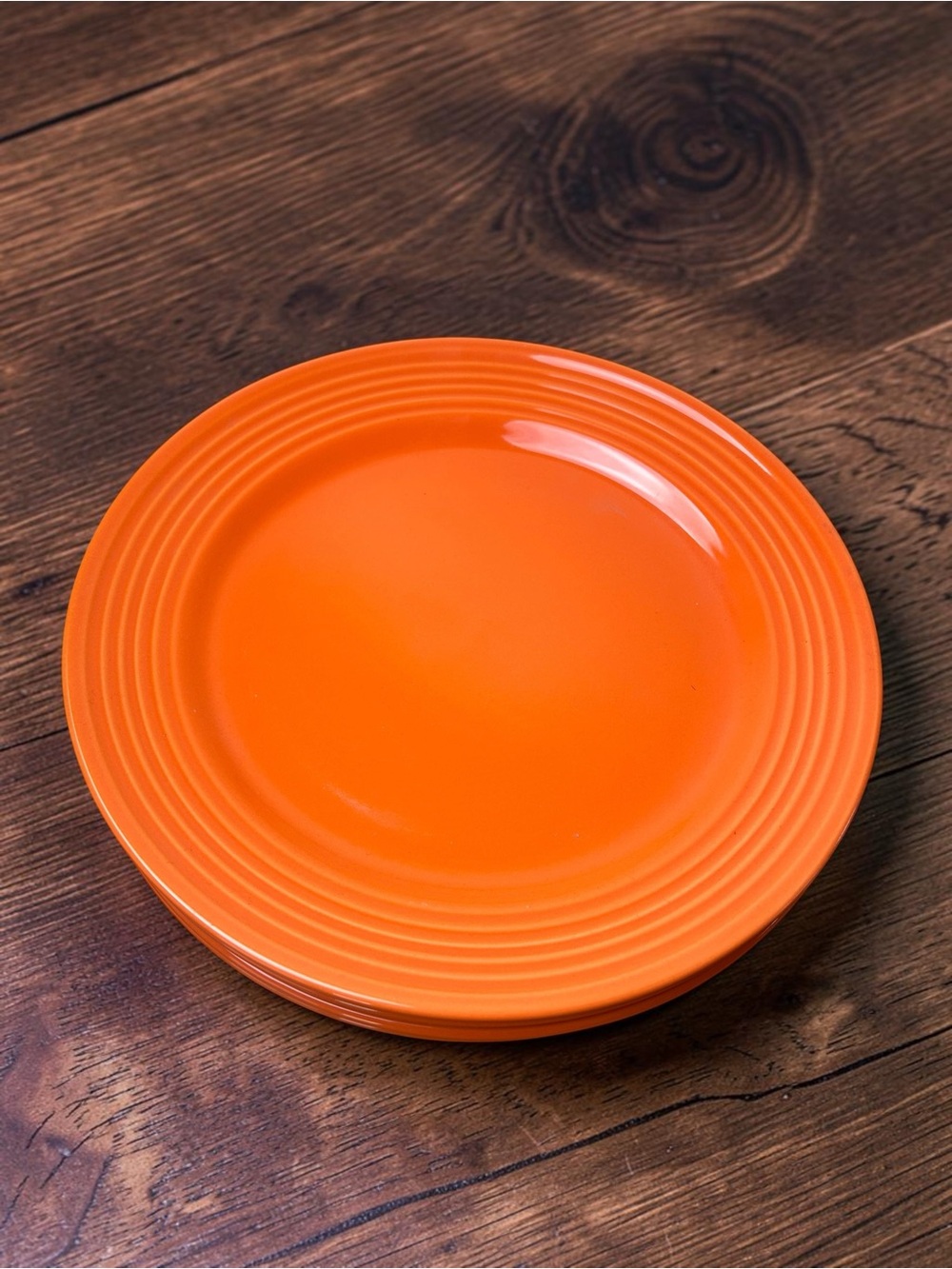 Royal Norfolk Santa Fe Orange 10.5” Dinner Plates Set of 4